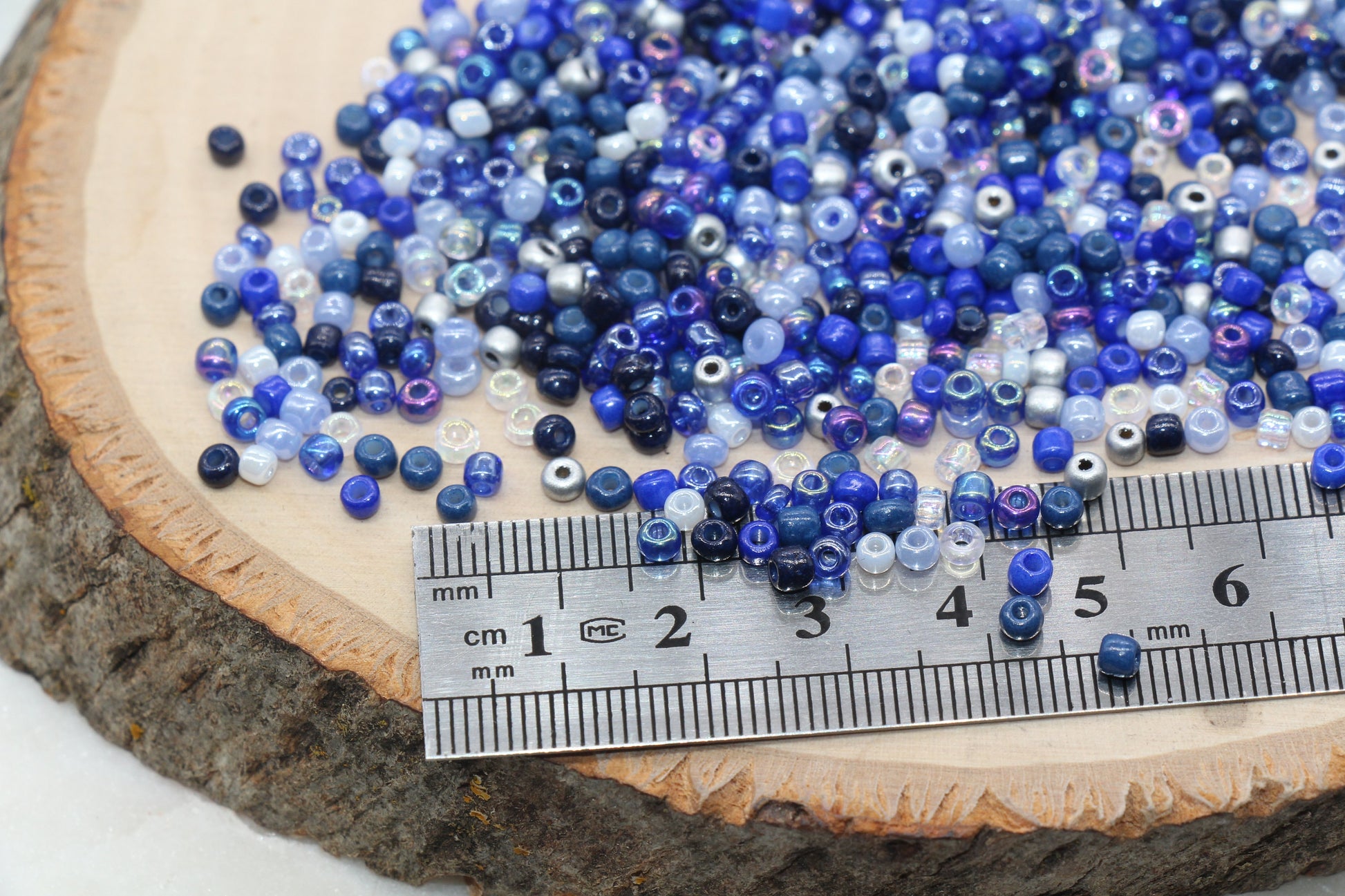 Mix Blue and White Glass Seed Beads, 3mm Glass Seed Beads, Rocailles Beads, Beading Supplies, Bracelet Beads, Jewelry Making Beads #3121
