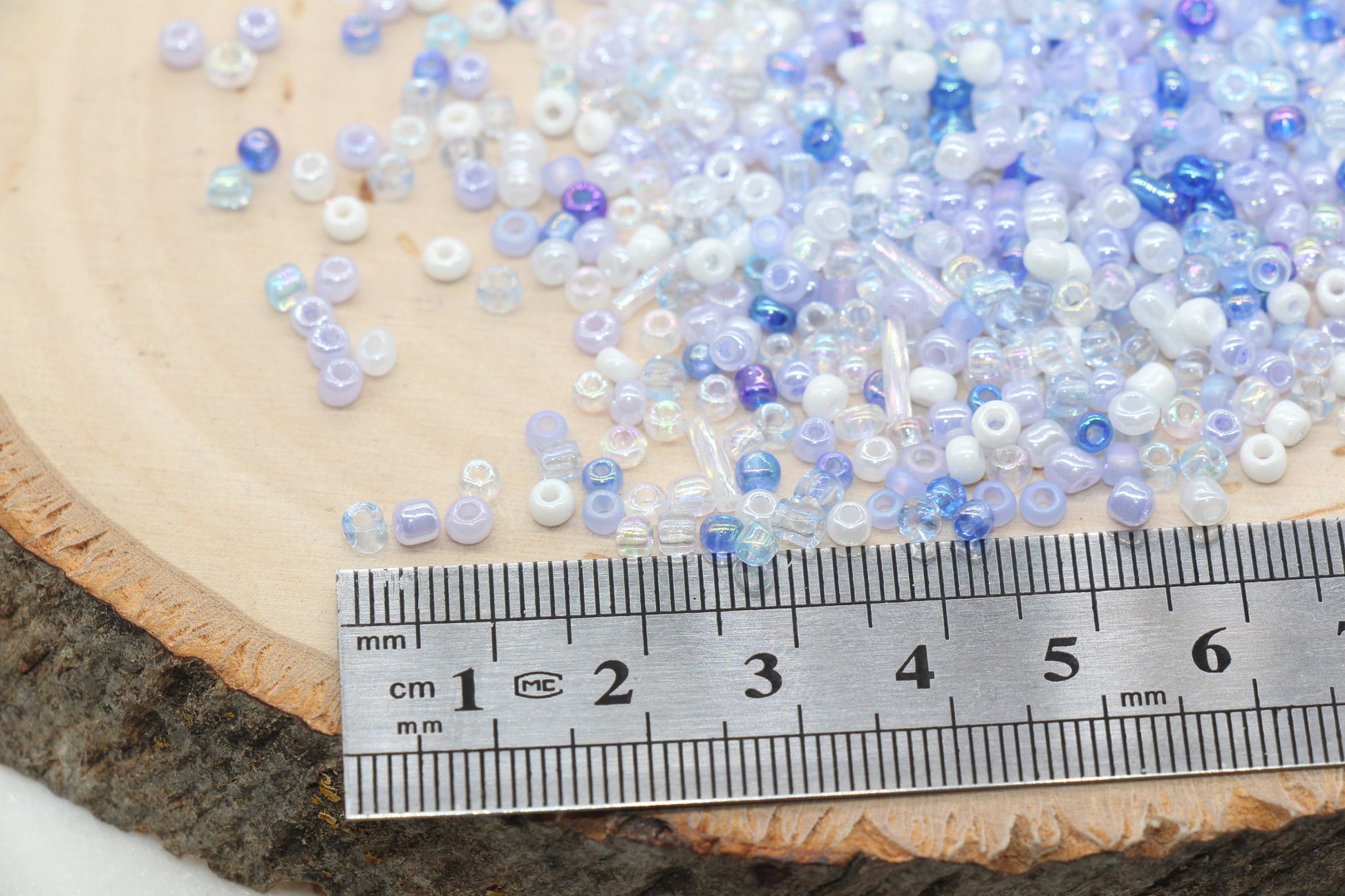 Mix Blue and White Glass Seed Beads, 3mm Glass Seed Beads, Rocailles Beads, Beading Supplies, Bracelet Beads, Jewelry Making Beads #3123