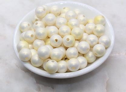 12mm Yellow Ombre Shimmer Gumball Beads, Round Acrylic Loose Beads, Bubblegum Beads, Chunky Beads, Plastic Beads, Jewelry Making Beads #3041