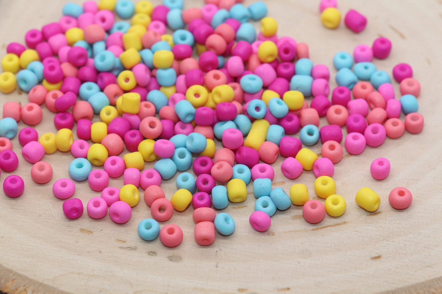 Mix Matte Glass Beads, 4mm 6/0 Glass Round Beads, Frosted Multicolor Seed Beads, Rocailles Beads, Beading Supplies, Bracelet Beads #3065