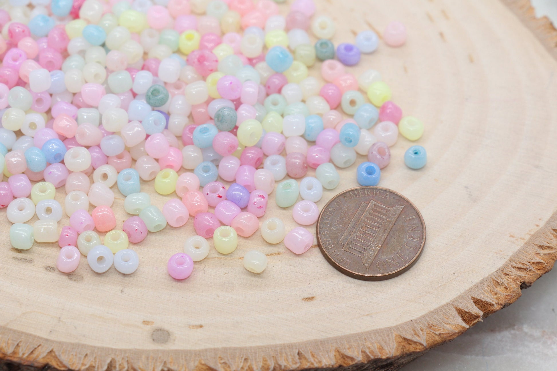 Mix Glass Seed Beads, Size 4mm 6/0 Glass Seed Beads, Multicolor Seed Beads, Rocailles Beads, Bracelet Beads #3078
