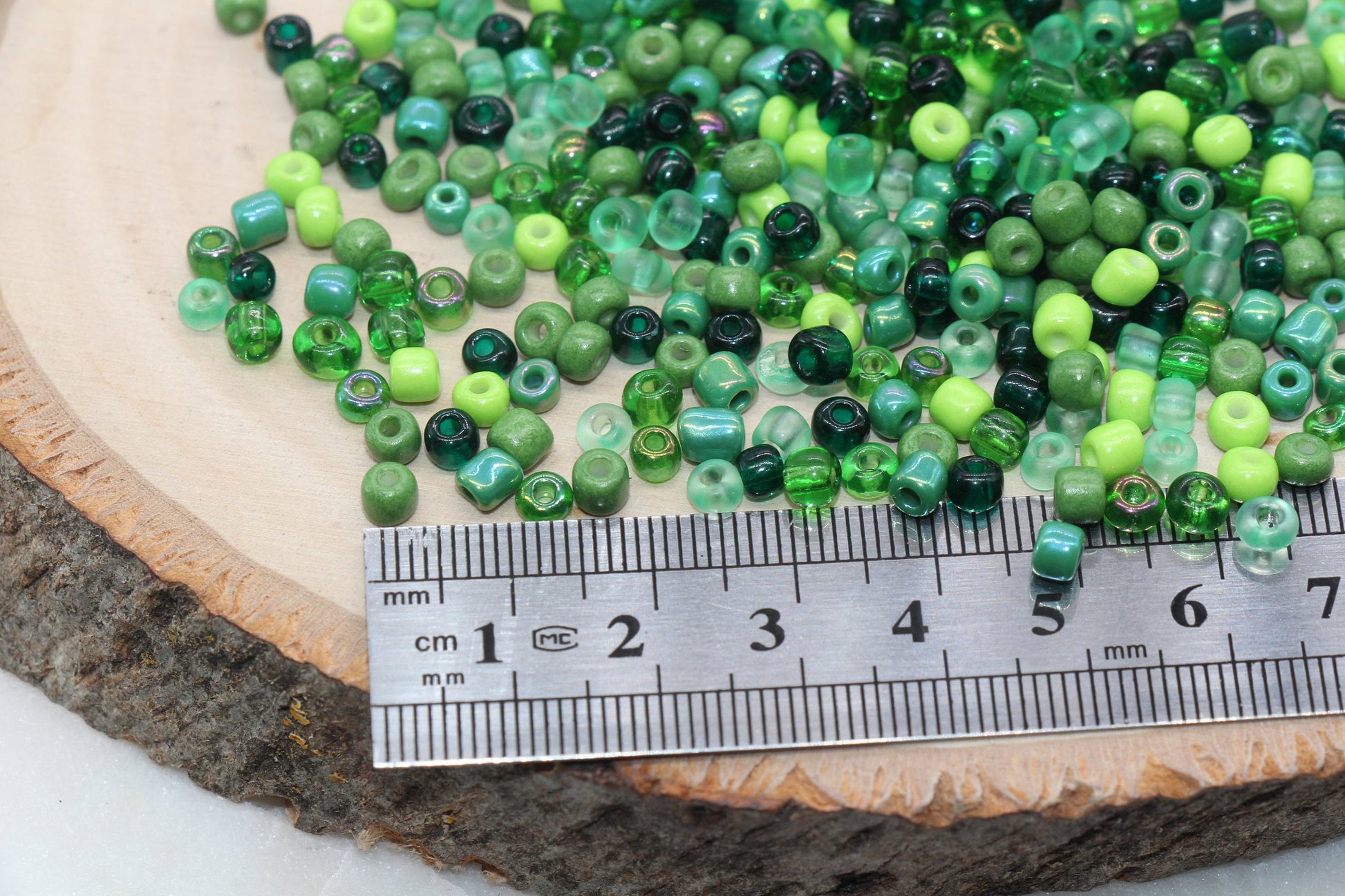Mix Green Glass Seed Beads, Size 4mm 6/0 Glass Seed Beads, Multicolor Seed Beads, Rocailles Beads, Bracelet Beads #3100