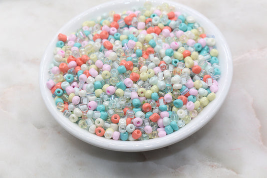 Mix Glass Seed Beads, Size 4mm 6/0 Glass Seed Beads, Multicolor Seed Beads, Rocailles Beads, Bracelet Beads #3108