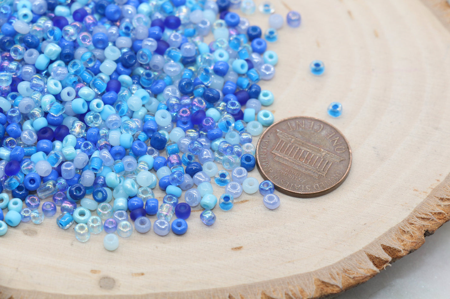 Mix Blue Glass Seed Beads, 3mm Glass Seed Beads, Rocailles Beads, Beading Supplies, Bracelet Beads, Jewelry Making Beads #3122