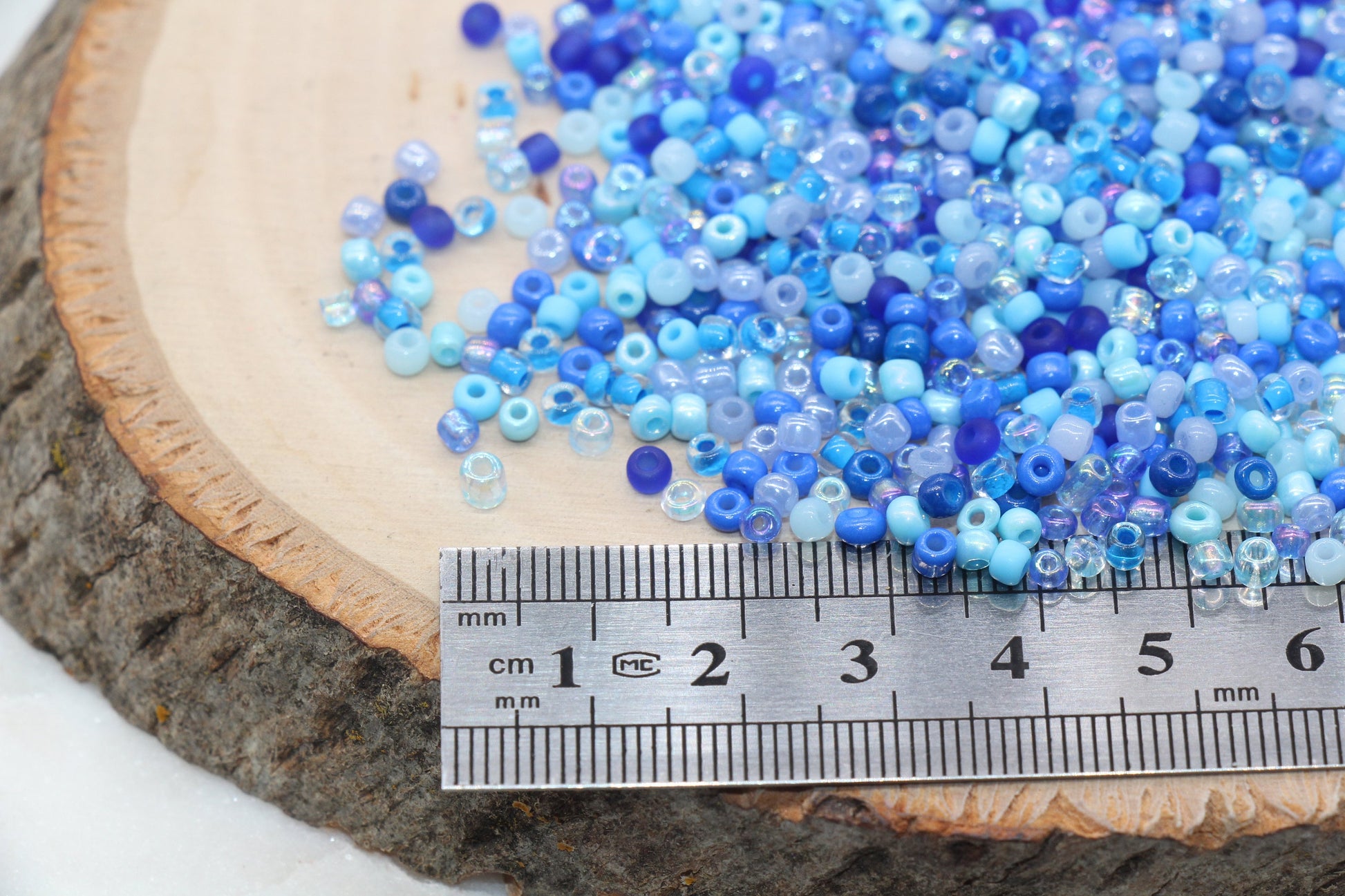 Mix Blue Glass Seed Beads, 3mm Glass Seed Beads, Rocailles Beads, Beading Supplies, Bracelet Beads, Jewelry Making Beads #3122